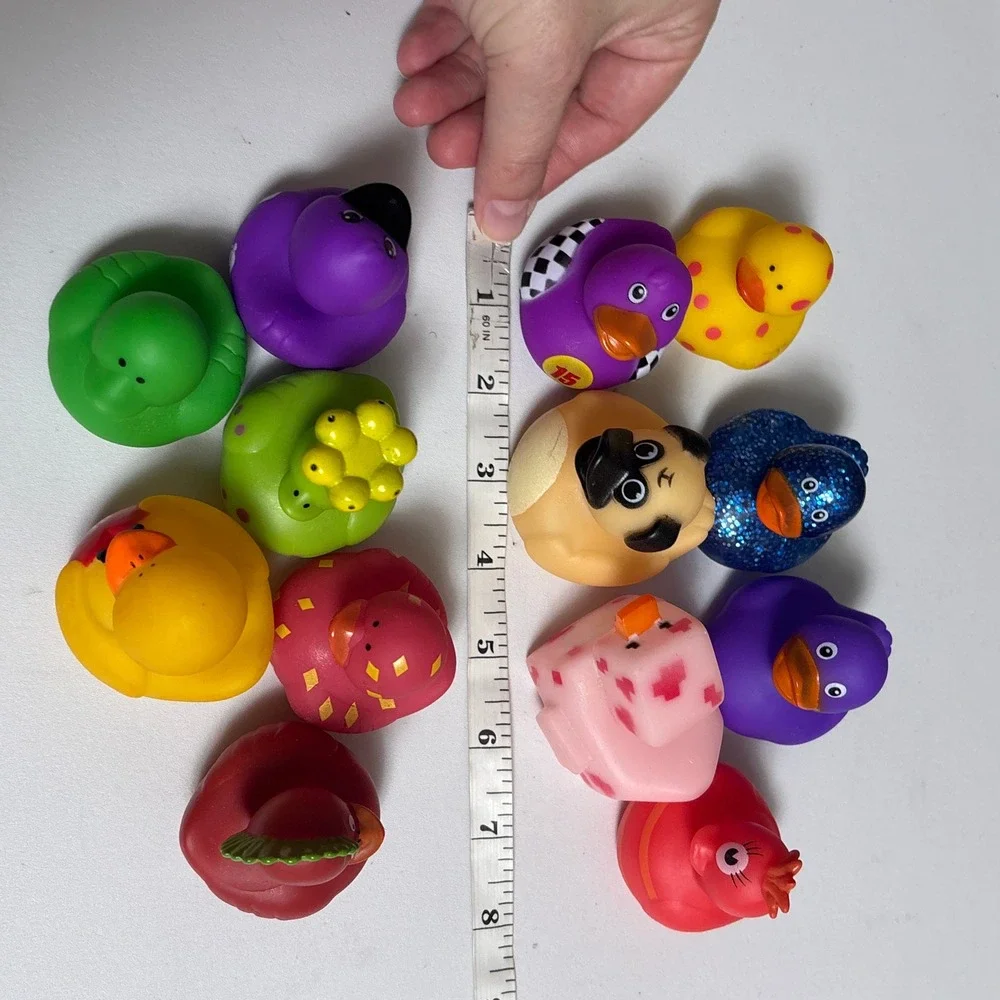 Rubber Ducks Lot of 12 Multicolor Pug Pirate Pixel Pig Skull Be Mine Cyclops Toy